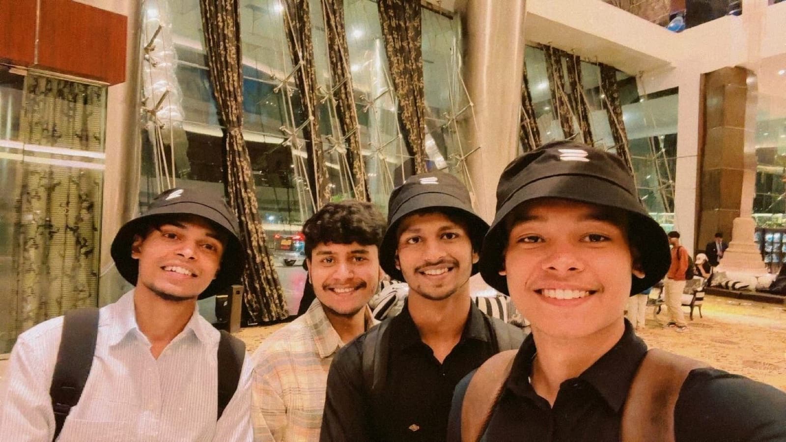 With friends on a night out